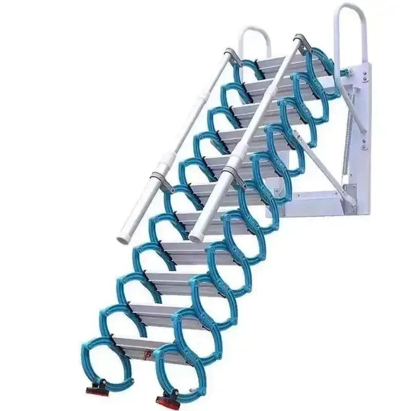 Telescopic Carbon Steel Ladders for Home Indoor Outdoor Wall-mounted 사다리 Folding Step Ladder Space-saving Attic Lift Staircase