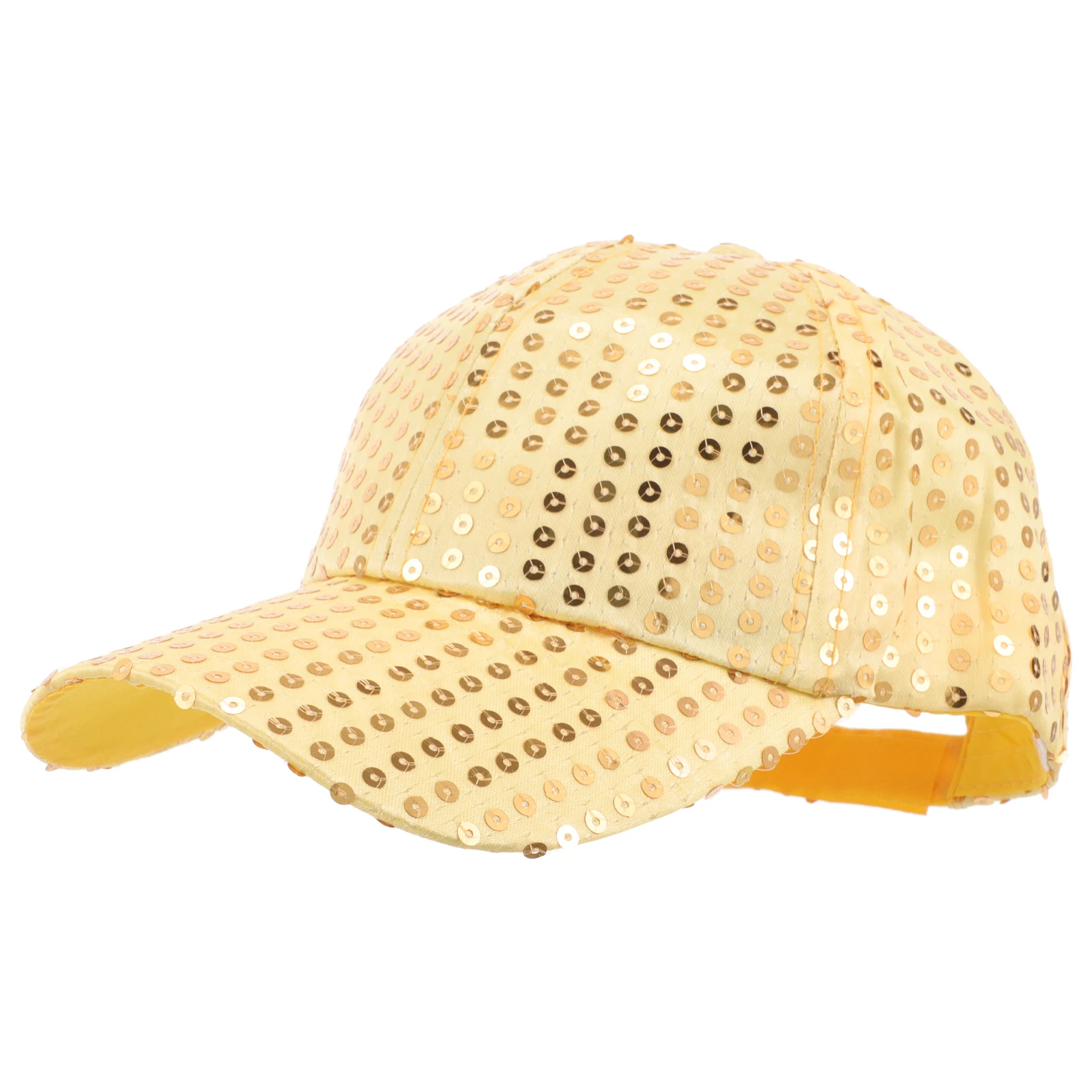 

Sequin Baseball Hat for Women Shiny Glitter Hats Adjustable Cap Gold Carnival Performance Stage Accessories