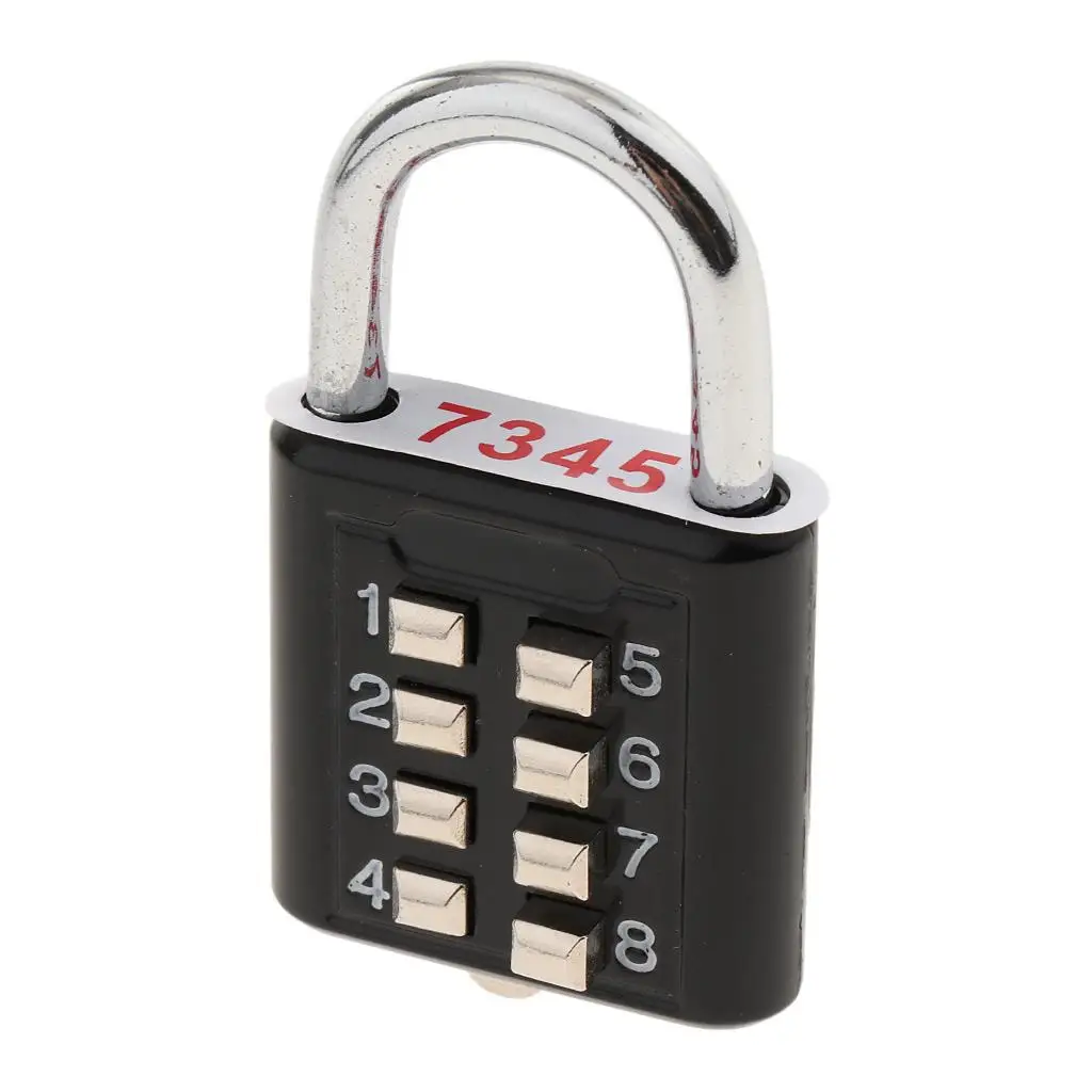 Combination Lock, 8 Digit Combination Padlock Set, Zinc Alloy Material for