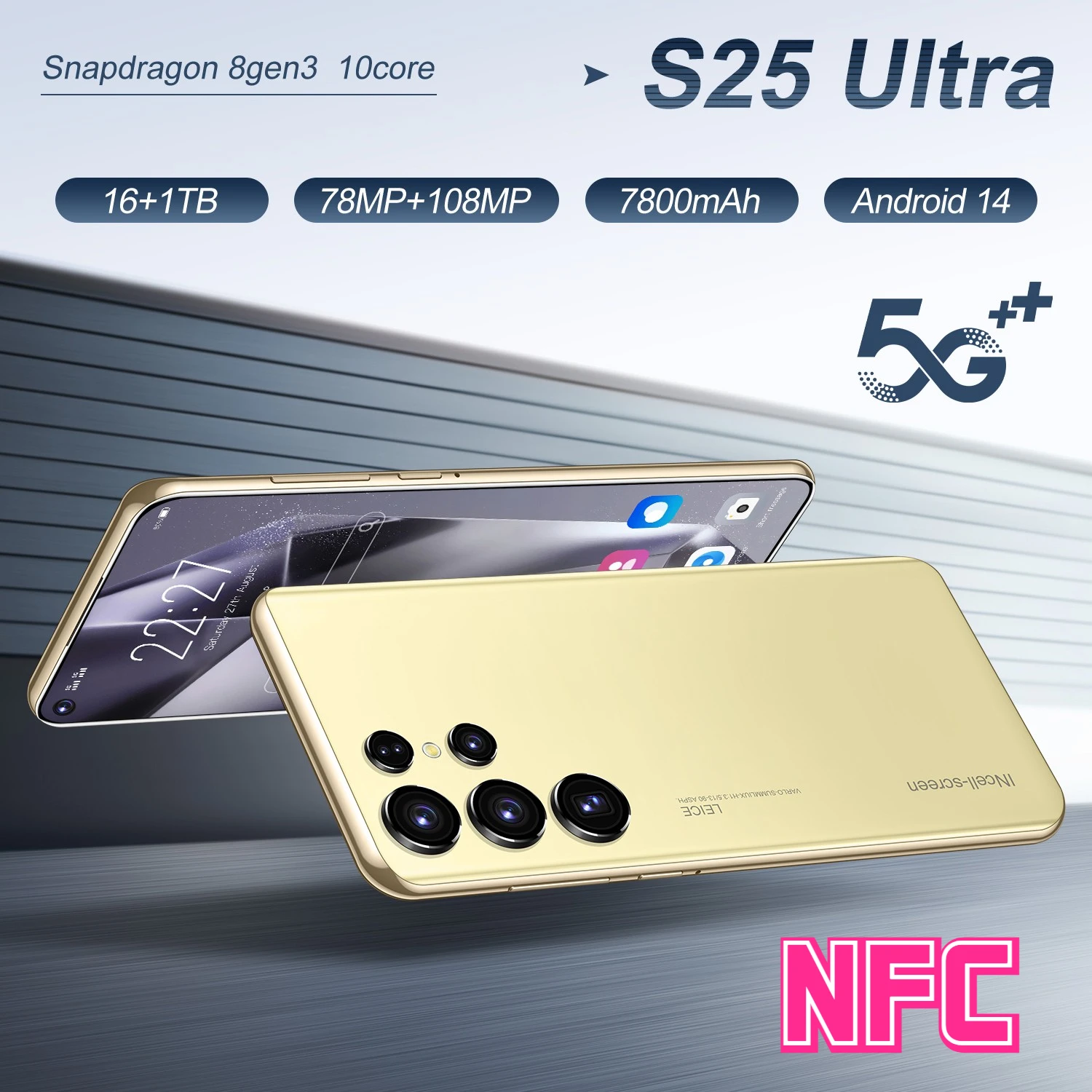 

S25 Ultra Smartphone Android 5G Original Mobile Phones Screen 16GB+1TB Dual STM Cellphones 7800mAh Face Unlock Mobile Phones
