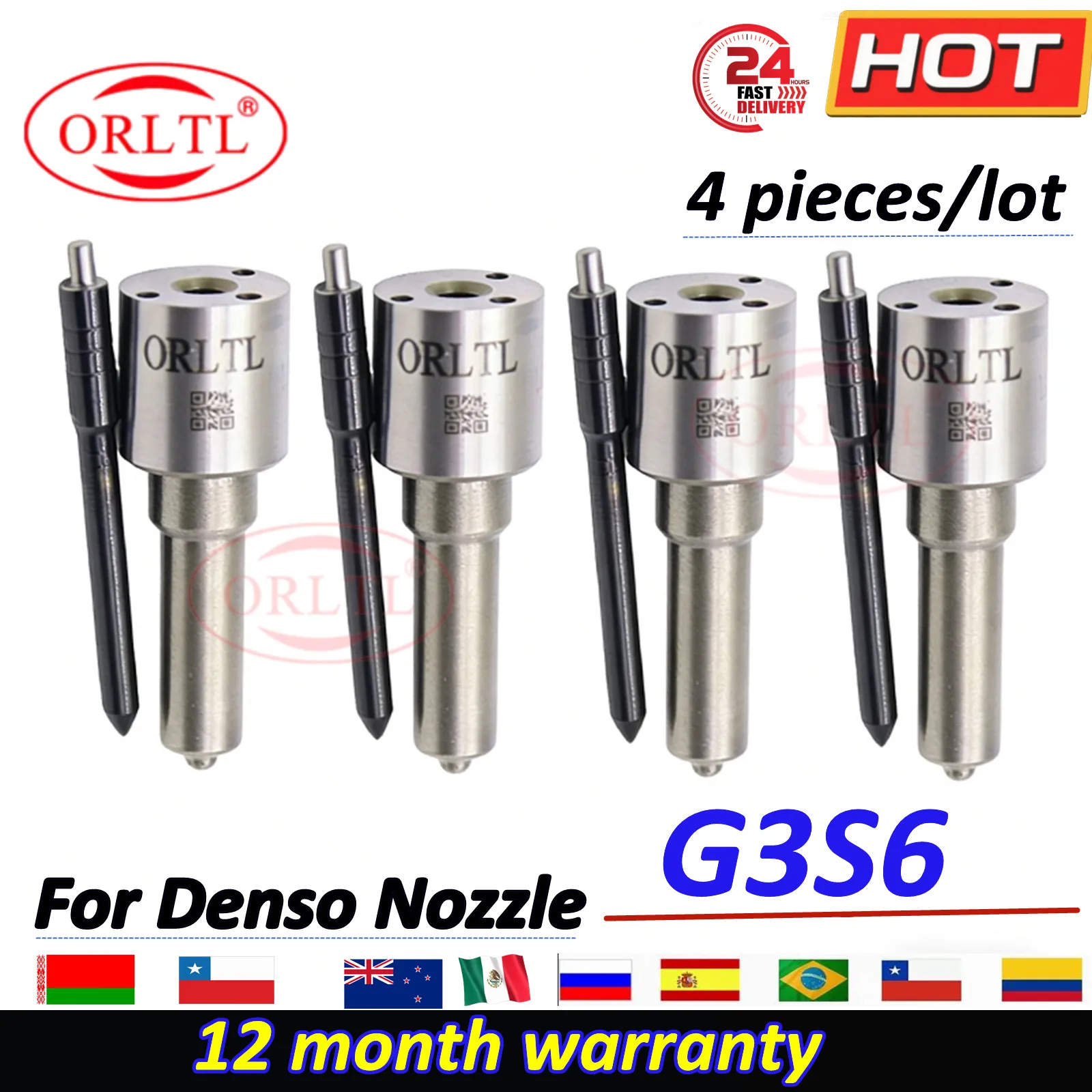 

4PCS G3S6 Diesel Injector Nozzle g3s6 23670-09350 23670-39365 23670-0L090 23670-30400 For Toyota Hilux