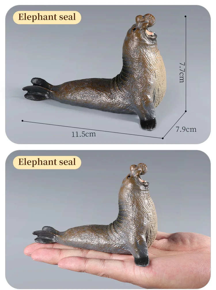 Simulations-Actionfiguren „Ozean, Meer, Leben, Tiere – Walross, Seekuh, Seelöwe, Lernspielzeug für Kinder, Marine-Modell-Kollektion – Detail 12