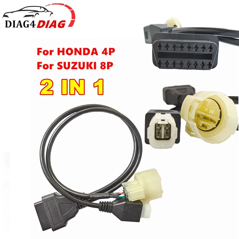 OBD 2 Extension cable OBD2 Connector Motorcycle Motobike For HONDA OBD 2 Extension cable For SUZUKI