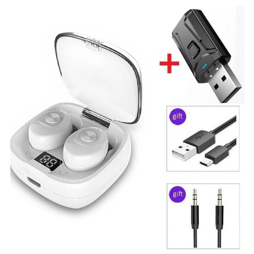 TWS سماعات لاسلكية رياضية مقاوم للماء سماعات بلوتوث USB TV محول استخدام للتلفزيون الرياضة مع هيئة التصنيع العسكري التحكم باللمس TWS سماعة A6