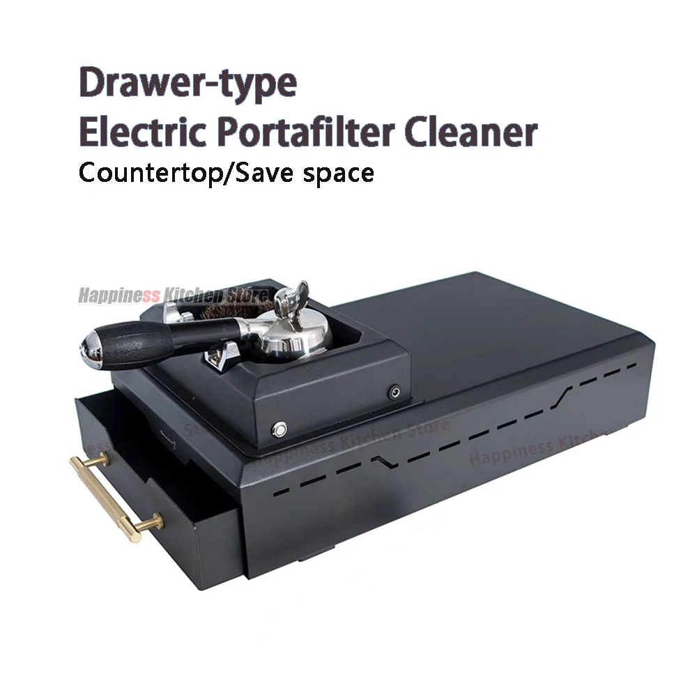 

Drawer-type 58mm Automatic Coffee Portafilter Cleaner Electric Portafilter Cleaner Coffee Knock Box Drawer Coffee Residue Box