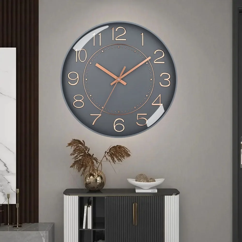 Modern Simple  Decoration Wall  Clock Silent Non-ticking Wall Clock for Study Home Decoration Send to a Friend bedroom study