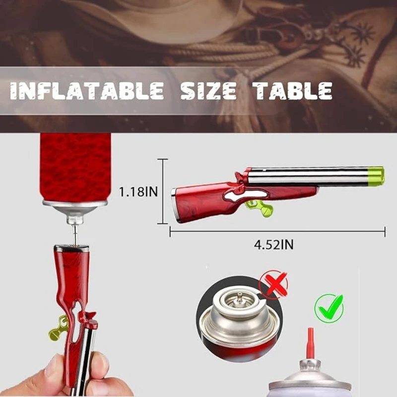 Butane Torch Lighters,Vintage Novelty Lighter, Refillable & Adjustable,Unique Mini Lighter for Men Fireplace Candles Camping BBQ