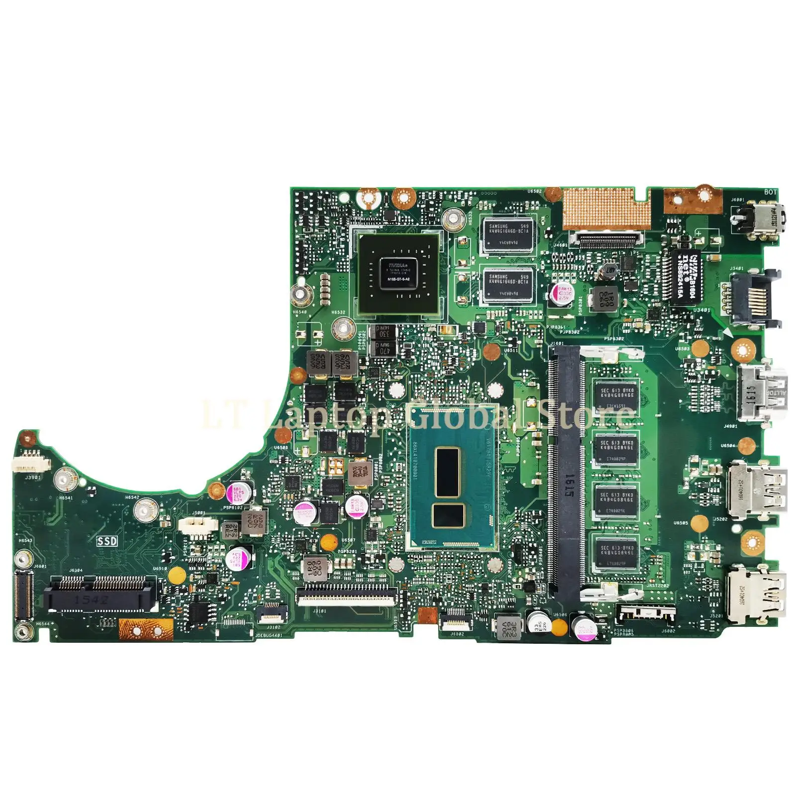 Placa-mãe do portátil para ASUS, K401, K401L, V401LB, A401LB, I3, I5, I7, processador central da 5a geração, GT940M, 2G, 4GB RAM