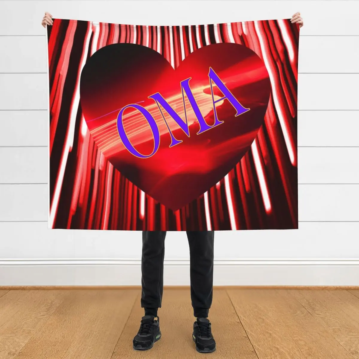 

OMA Is My Valentine Throw Blanket valentine gift ideas Decorative Sofas Quilt Vintage Blankets