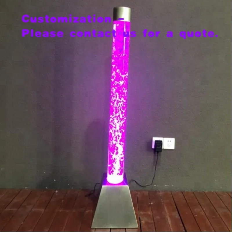 custom.Acrylic  Bubble Tube Column with Changing LED Light  Home Art Wedding Hall Decoration Acrylic Bubble Tube Sensory