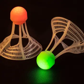 Dark Night LED Badminton Lighting Balls Foam Head Lighting Badminton Durable Colorful Luminous Shuttlecock Outdoor Game