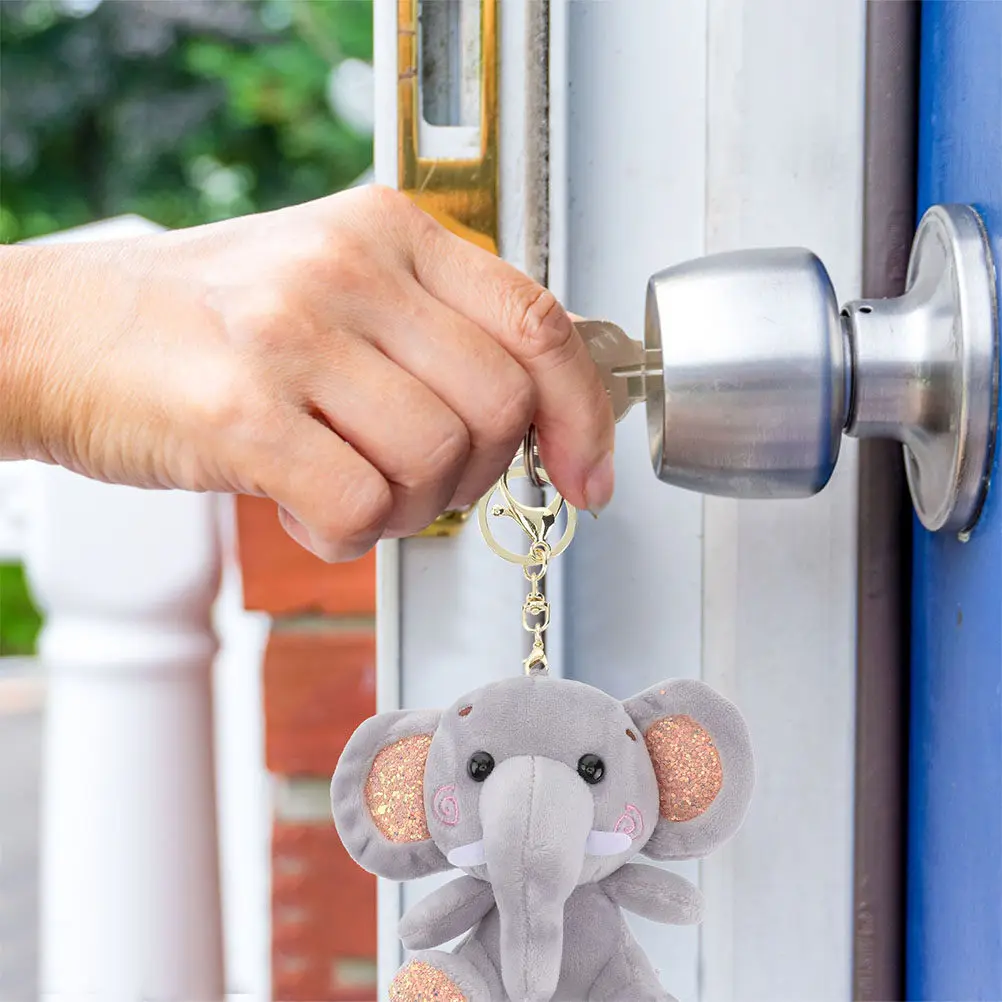 

Elephant Key Chain Pendant Lovely Design Creative Keyring Hanging Ornament Bag Hanging Decoration DIY Pendant Keychain Accessory