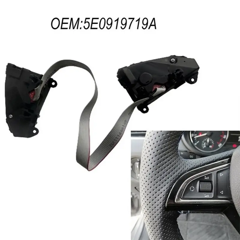N26R-For Skoda Fabia 2015 Octavia 2013-2023 Steering Wheel Button Control Switch 5ED919719B Multi-Function 5ED919719
