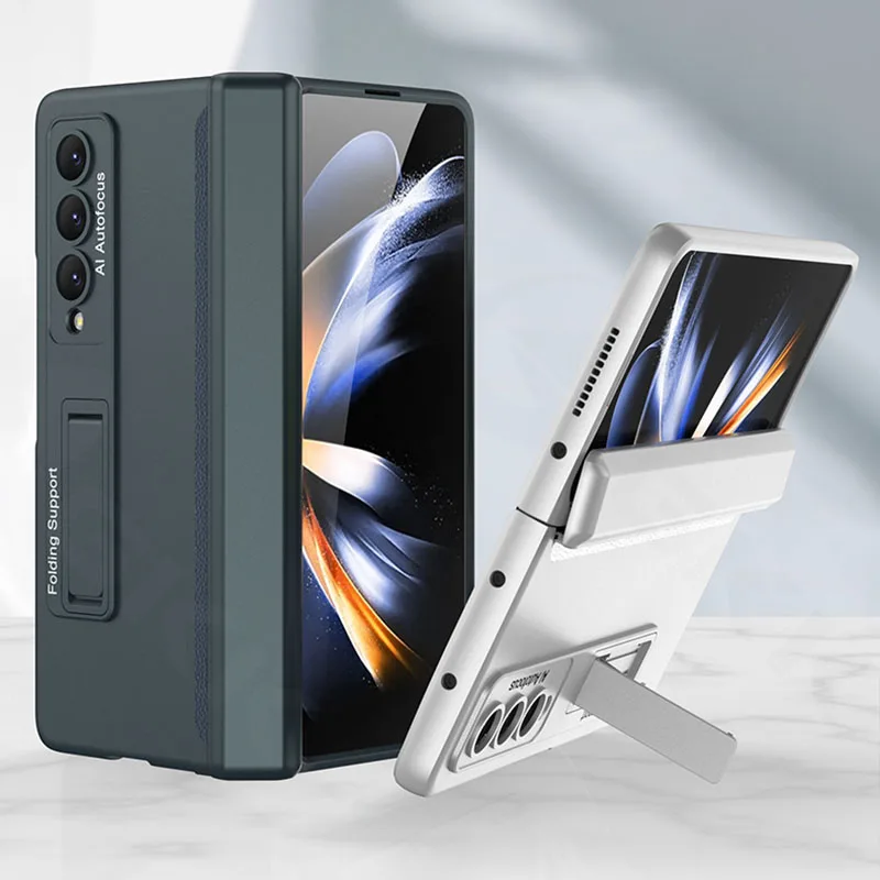 Shockproof Armor Magnetic Hinge Case For Samsung Galaxy Z Fold 4 Fold4 5G All-included Holder Matte Hard PC Case Cover no glass