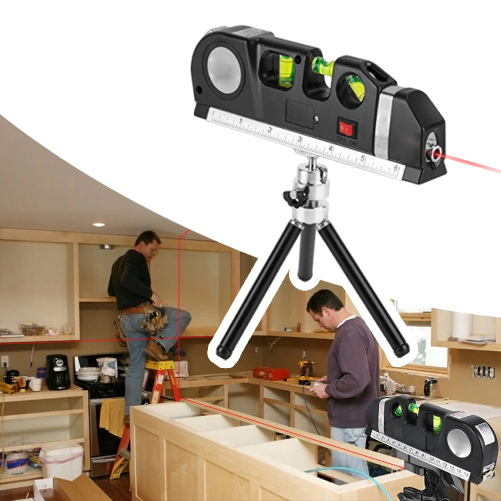 nivel-a-laser-infravermelho-profissional-de-alta-precisao-com-auto-nivelamento-e-tripe-para-alinhamento-de-azulejos-e-montagem-em-parede-na-construcao