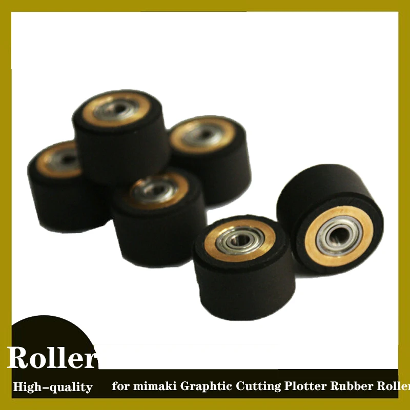 

einkshop 6pcs 4X10X16mm Pinch Roller Cutting Plotter Rubber Pinch Roller for mimaki Graphtic Cutting Plotter Rubber Roller