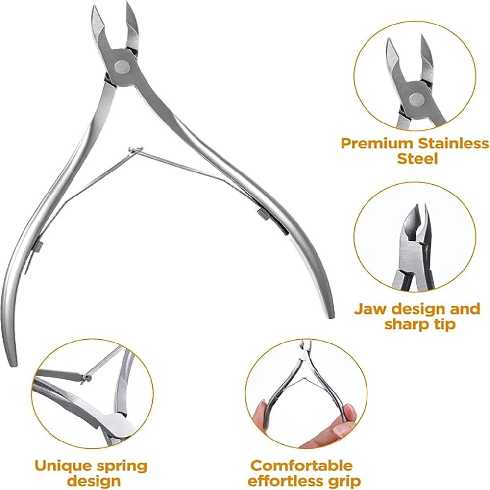 Manicure Tools Nail Scissors Silver Stainless Steel Nail Cuticle Nipper Dead Skin Removal Product Manicure Dead Skin Scissors