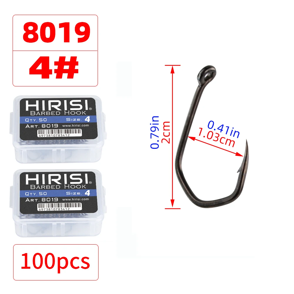 50 stücke Karpfen Angeln Haken Stacheldraht Pinpoint Klaue Haken PTFE Beschichtung High Carbon Edelstahl Eyed Angel Haken 8019