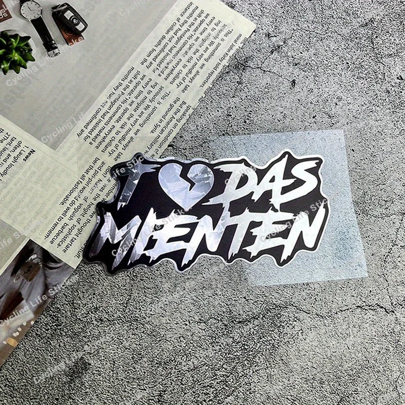 

1Pc 2D Flat Holographic TODAS MIENTEN Waterproof Sticker for Motorcycle Body Tank Fender Scratch Cover