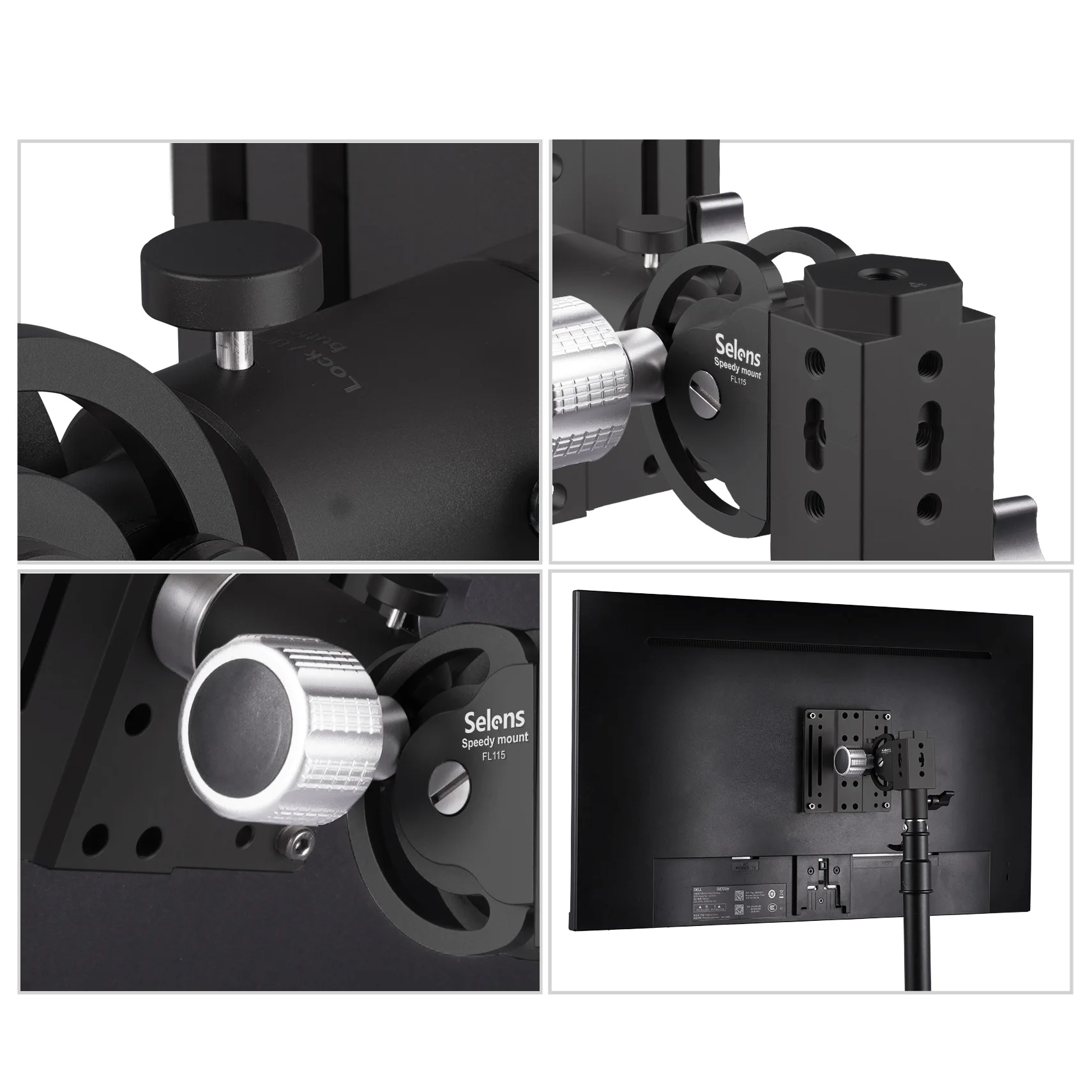 Selens Displaystandaard Quick Release Plate Verstelbare 360-graden rotatie Universele basis Afneembare beugel voor fotografiestudio