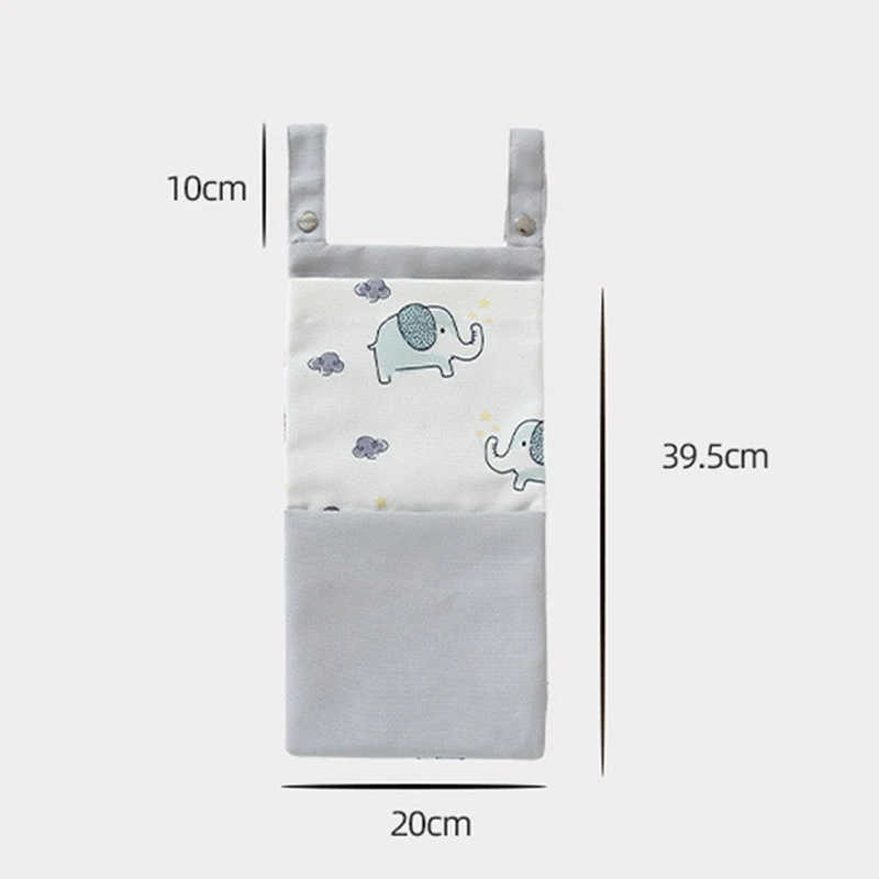 Baby Bed Hanging Storage Bags Cotton Newborn Crib Organizer Toy Diaper Pocket for Crib Bedding Set Accessories Nappy Store Bags