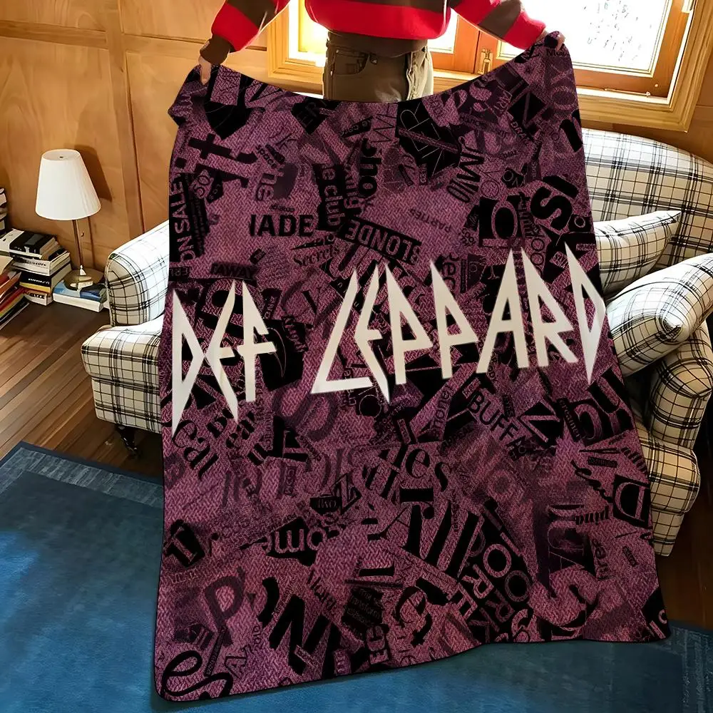 Music D-Def L-Leppard Überwurfdecke aus Flanell, geeignet für Sofas, Betten, Büros, Reisen, Campingstühle – Detail 18