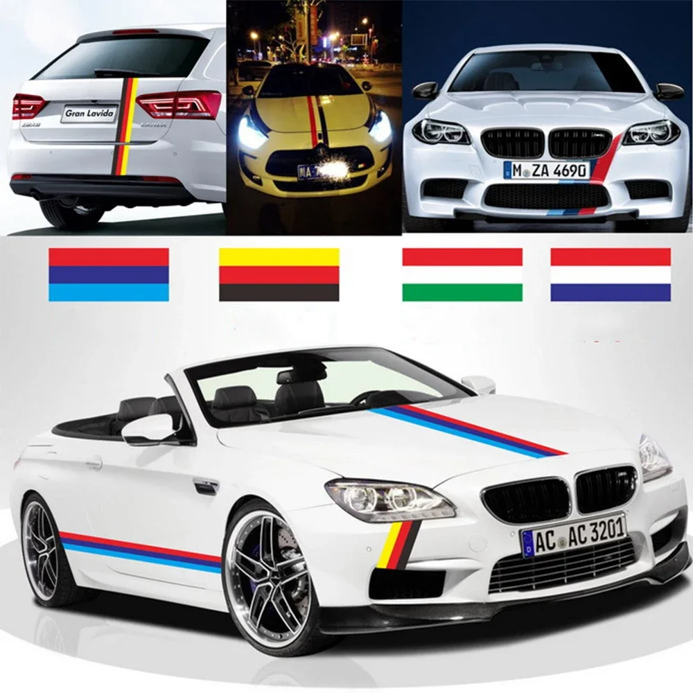 Auto-Styling Flagge Aufkleber Vinyl Aufkleber Auto Dekoration Zubehör Für Suzuki Volvo Tesla Skoda VW Golf Smart Seat Subaru Toyota