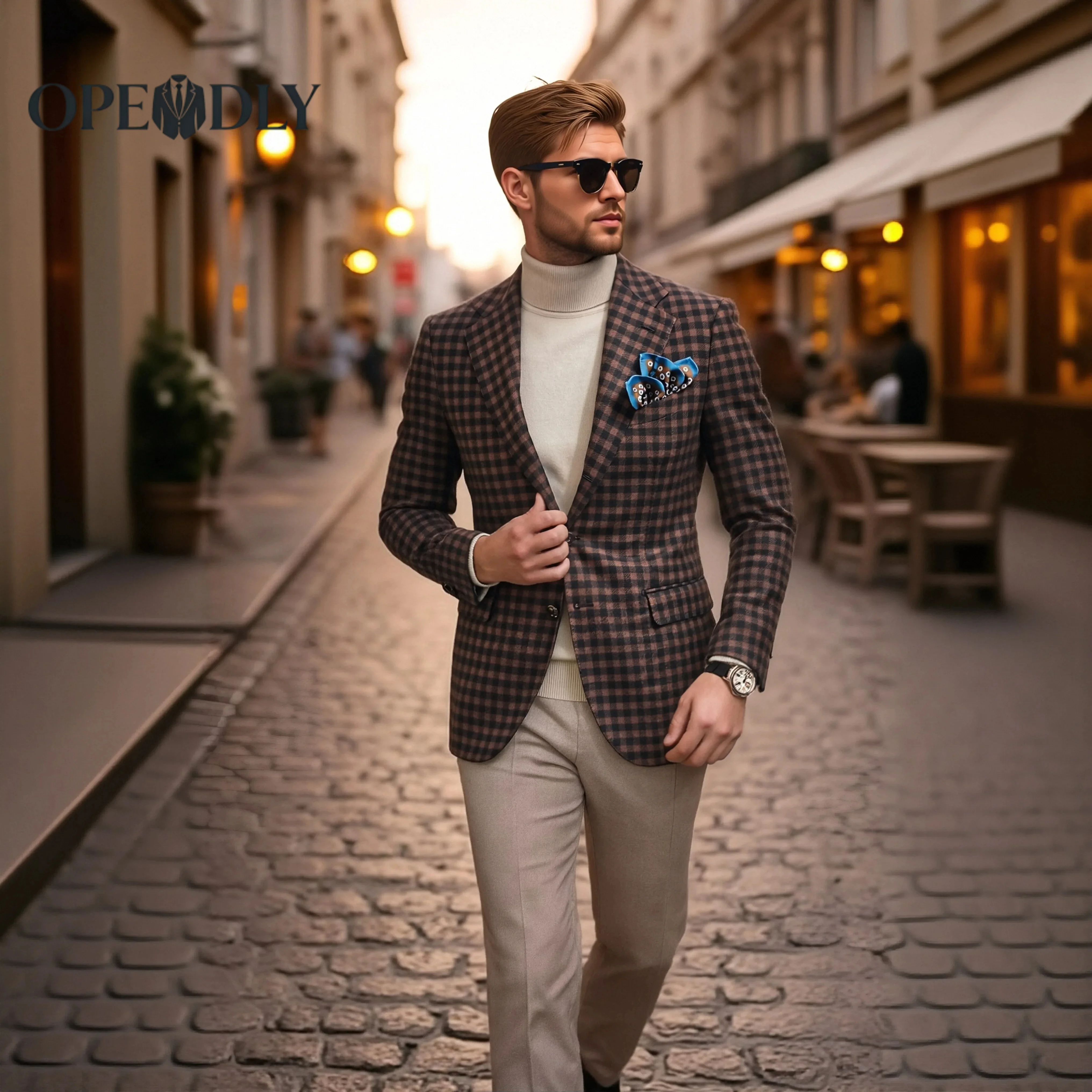 

Custom Fit Three Piece Suit for Men Wedding Groomsmen Business Formal Attire Tuxedo Blazer Vest Pants
