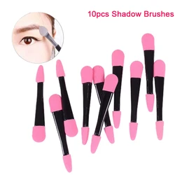 10pcs Portable Eye Shadow Brushes Powder Brush Double Ended Eyeshadow Applicator Pro Sponge Eye Shadow Make Up Supplies