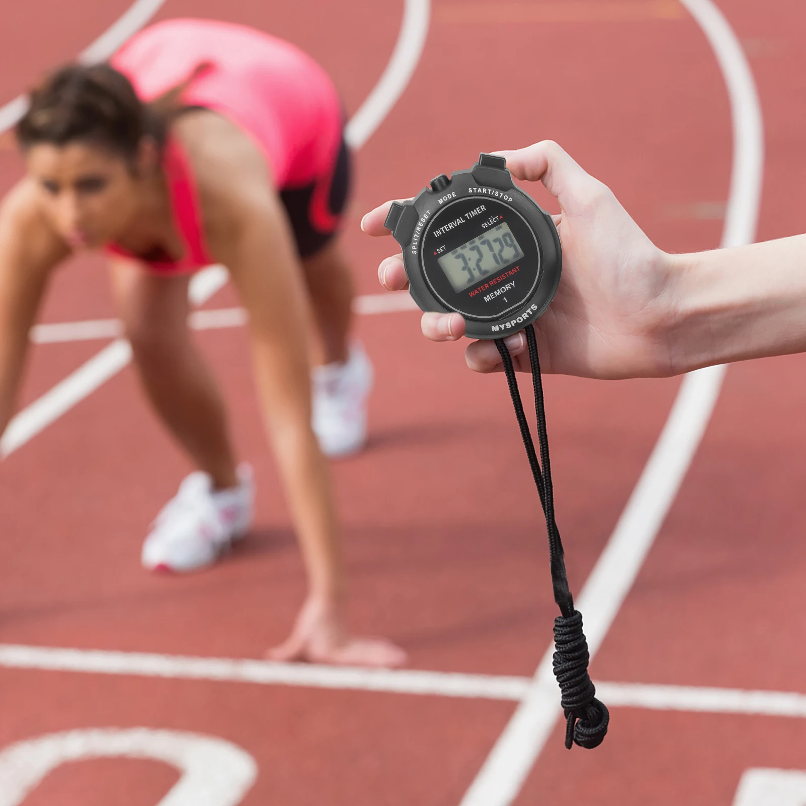 

Waterproof Chronograph Digital Stopwatch Timer Large Display Multi Function Electronic Sports Watch Outdoor Stopwatches