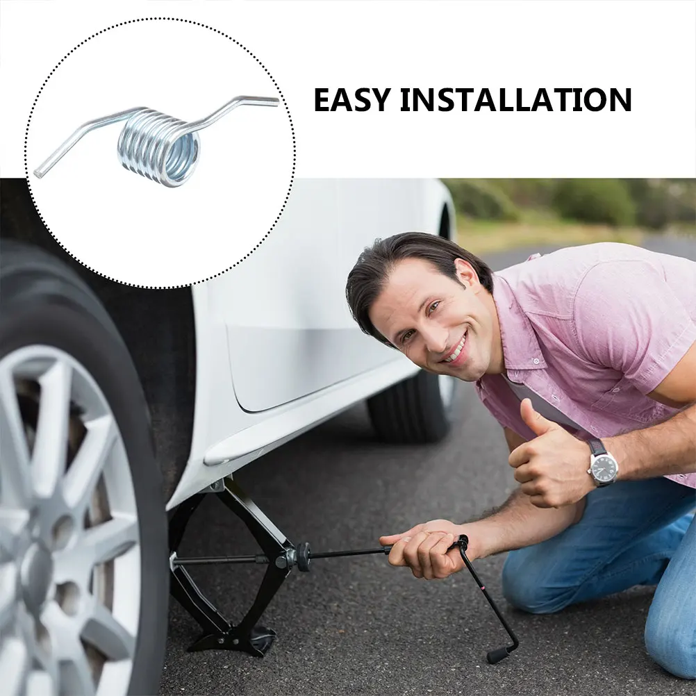 

2Pcs Jack Spring Hydraulic Floor Horizontal Handle Return Spare Parts Silver Heavy Duty Durable Compatible Installation Sturdy