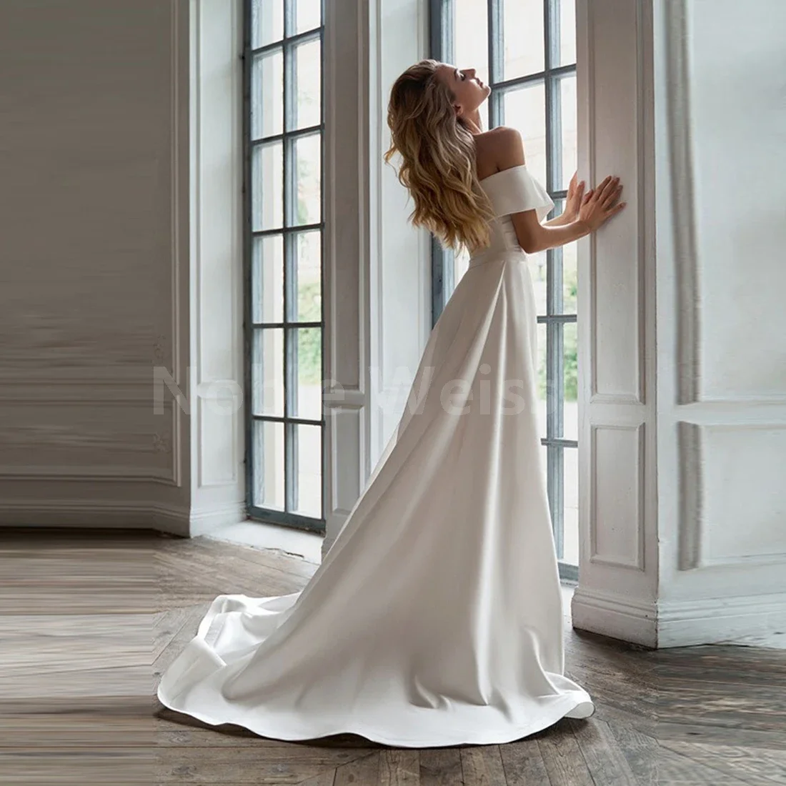 Satin Meerjungfrau Hochzeitskleid Elegantes Kleid Damen für Hochzeitsfeier individuell