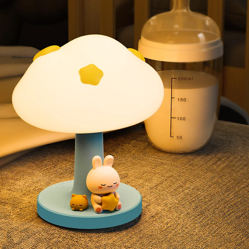 LED Cloud Touch Lamp 3 Light Effects Night Light Bedroom Decorative Lamp Bedside Lamp Sleep Ambiance Light Birthday/Holiday Gift