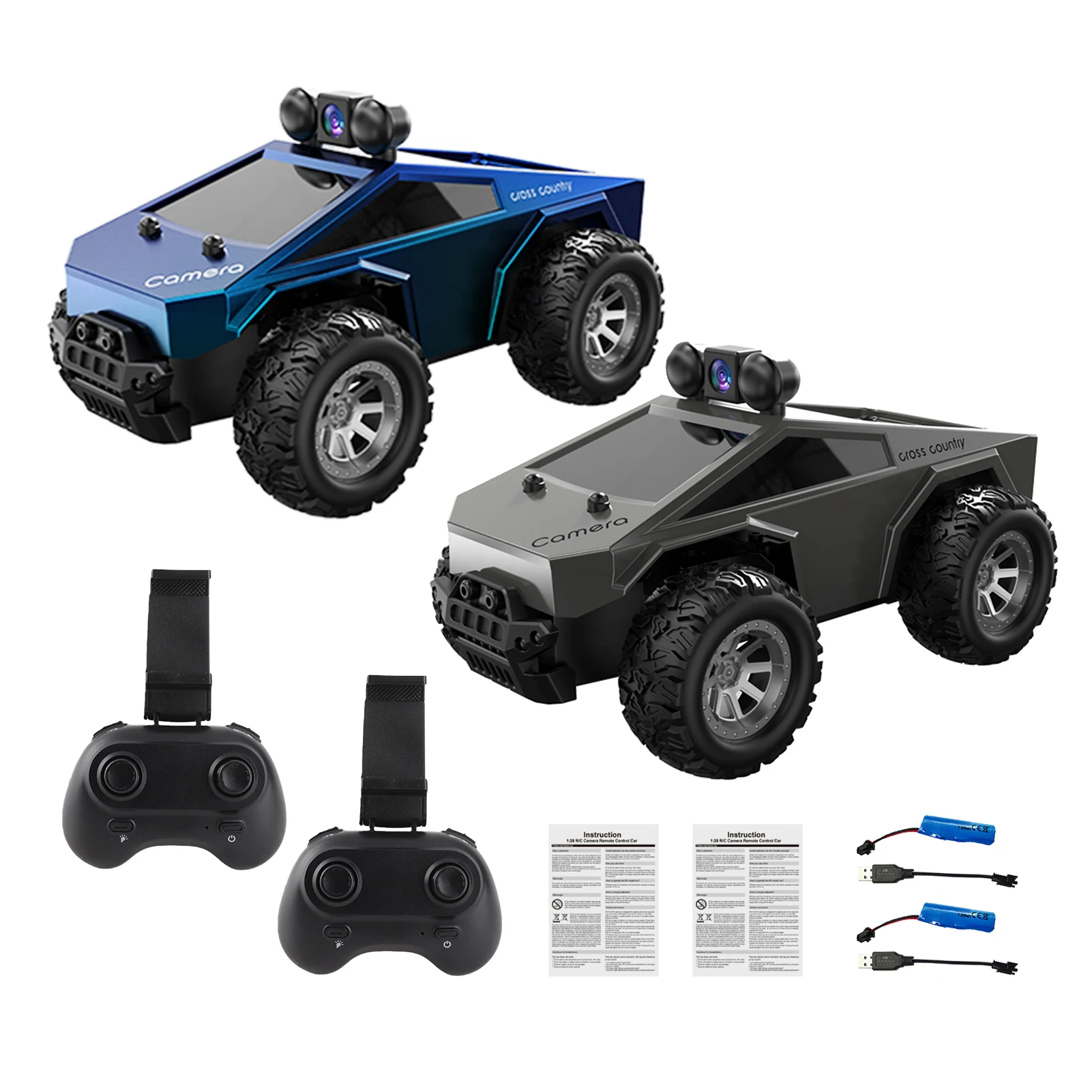 

Радиоуправляемая машинка 1:28 с Wi-Fi, 2.4G, HD-камерой, LED-подсветкой, управлением через приложение, внедорожник
