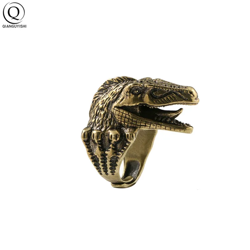Brass Komodo dragon Ring Fashion Ring Party Jewelry Men\'s Adjustable Size Finger Ring Bands Copper Jewelry Animal Ring