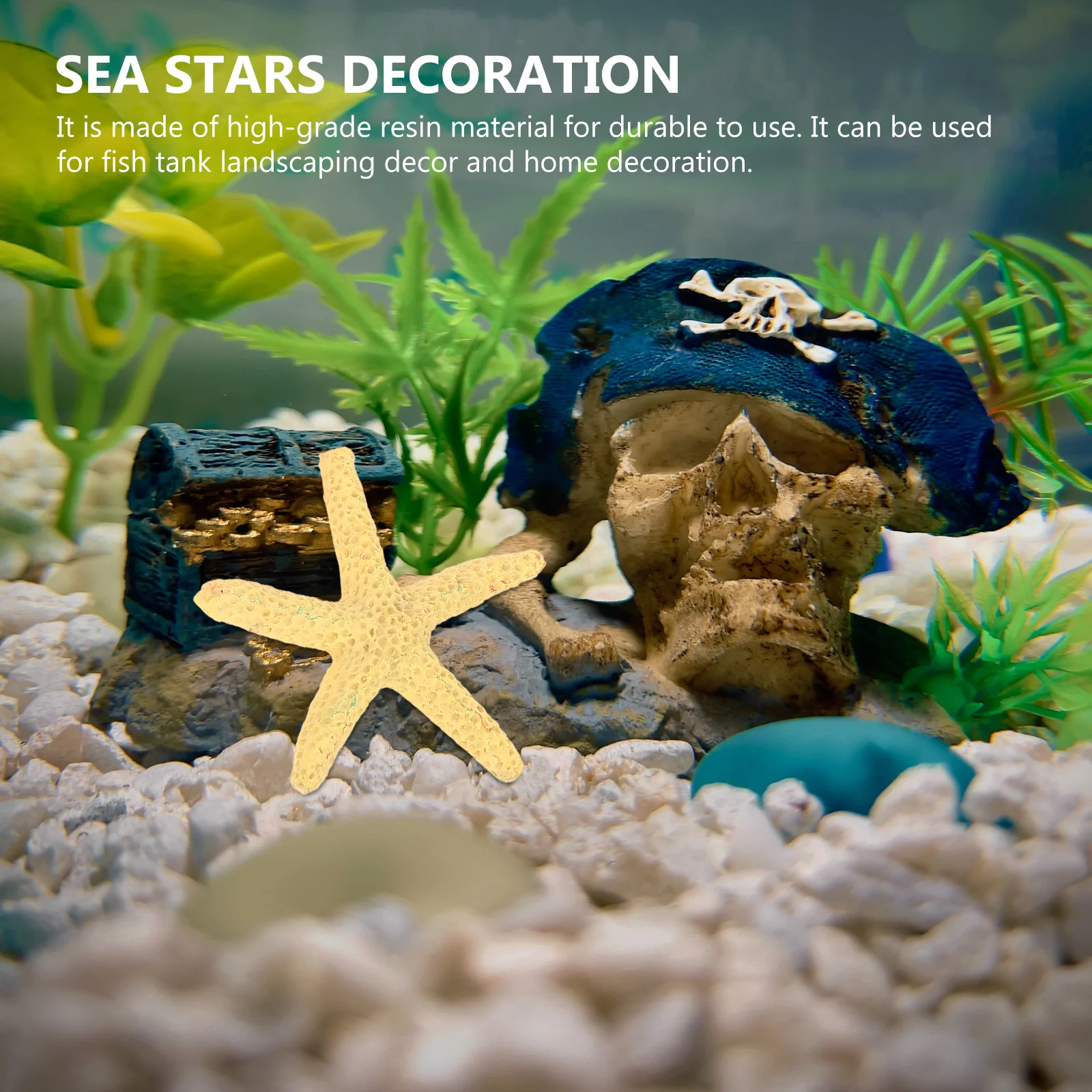 

20Pcs Fish Tank Sea Stars Decorative Resin Marine Theme Ornaments Aquarium Landscaping Decorations Underwater Decor Mixed Colors