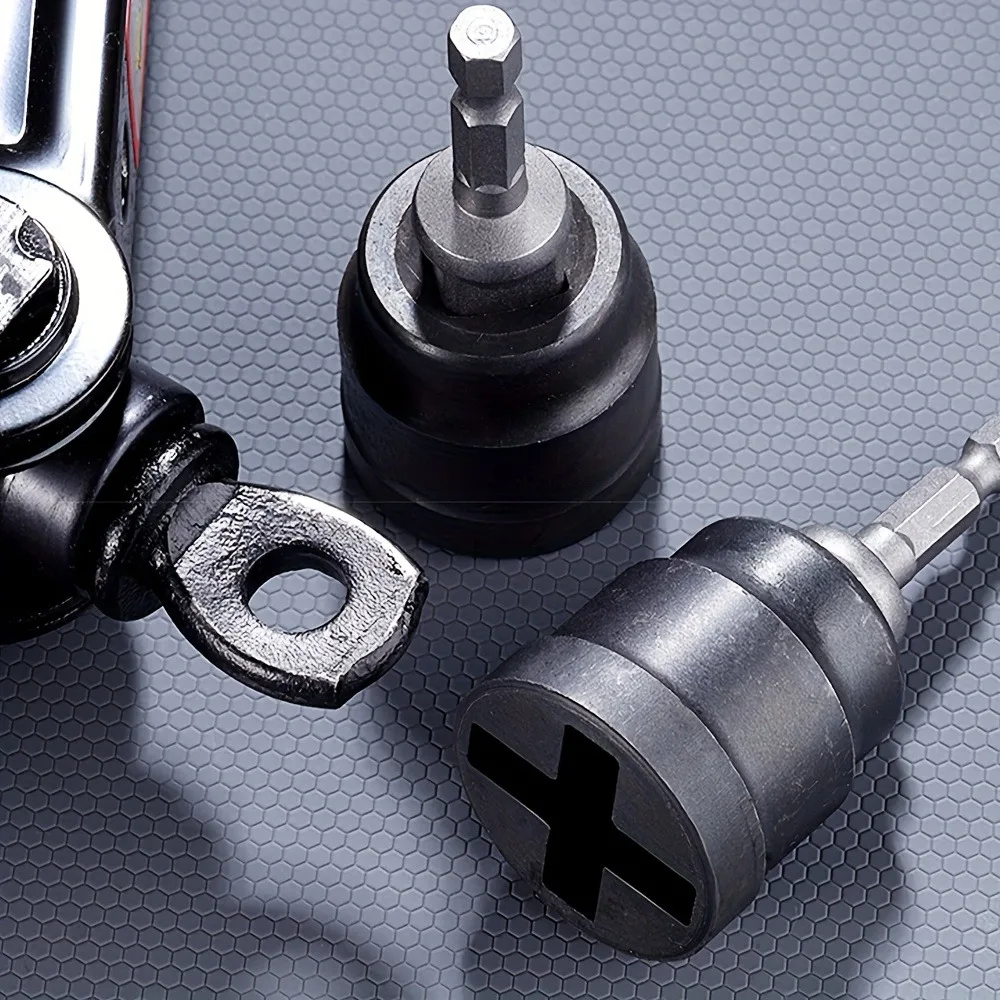 2pcs/set Jack Wrench Set, Including 1 Socket + 1 Hexagonal Air Screwdriver, Household Car Repair Tools