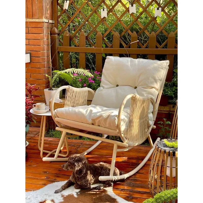 Rocking chair home living room, internet celebrity, leisure rocking , outdoor garden rattan chair