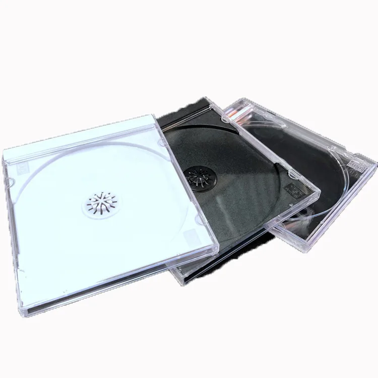 사각 투명 플라스틱 유리 CD 케이스 이중 크리스탈 하드 플라스틱 케이스 내구성 있는 소재로 보관 및 정리용