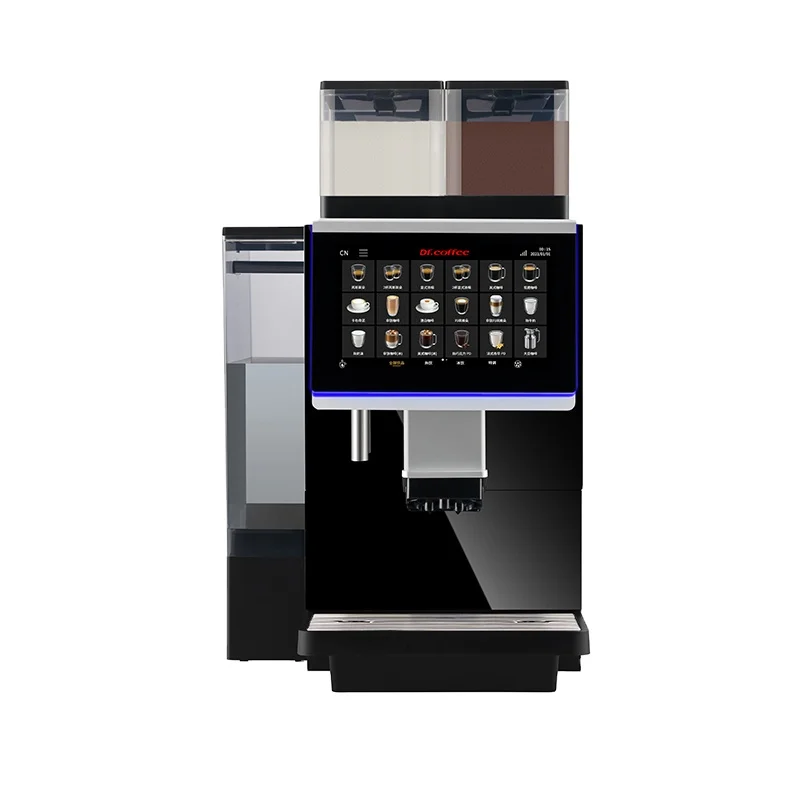 Cafetera Automática Comercial Dr.Coffee F200, Cafetera Espresso Profesional con Tolvas para Polvo, Máquina de Café