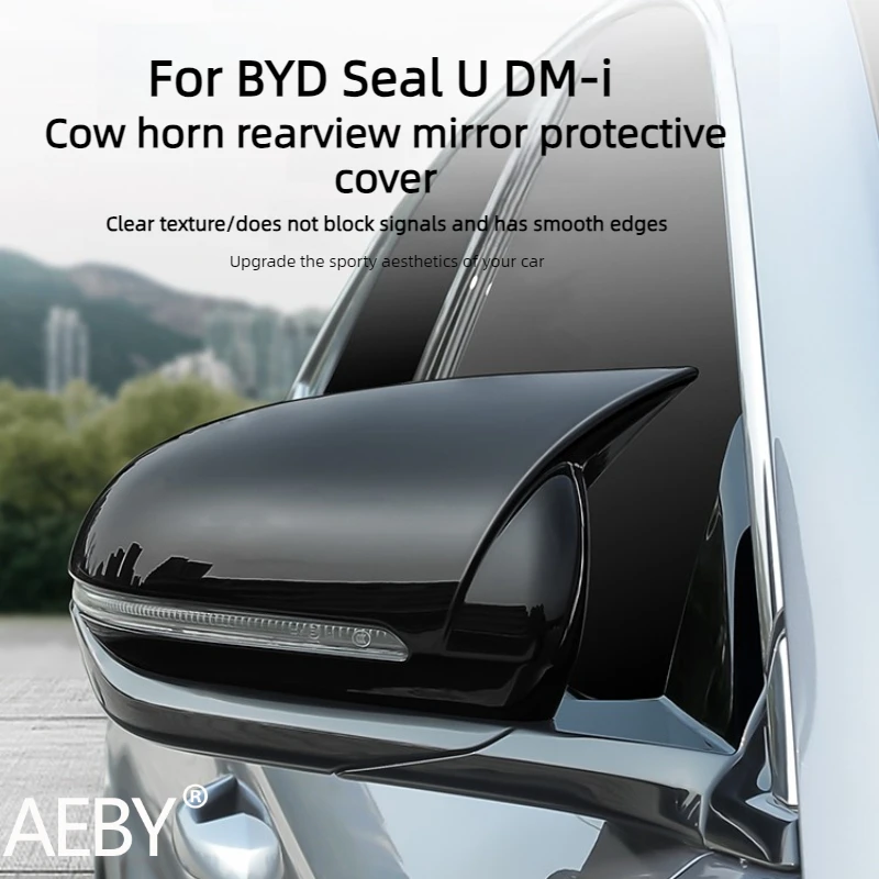 

AEBY For BYD Seal U DM-i 2020-2025 Car Horn Rearview Mirror Cover, Foldable Wing Styling Shell, Anti-Scratch for Door Mirror