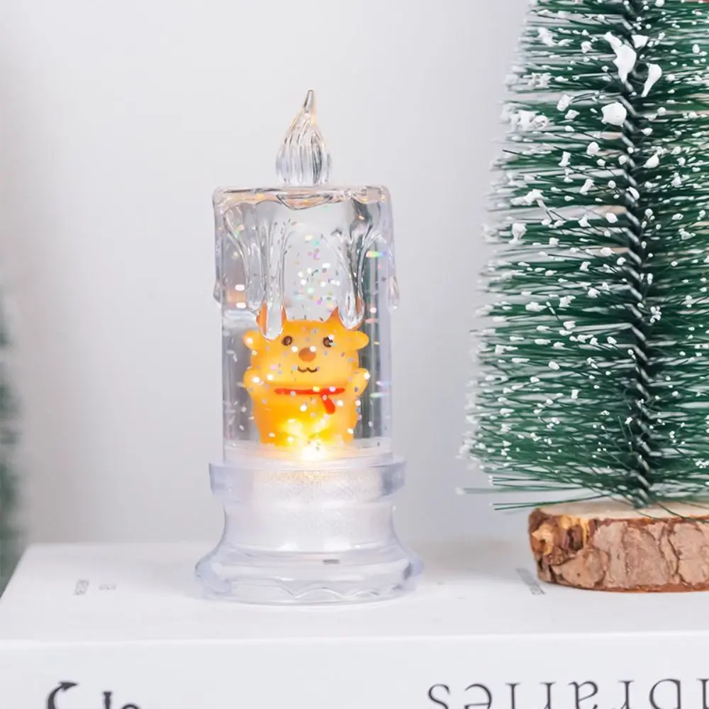 

Simulation Christmas Water Injection Lamp Santa Claus Snowman Christmas Candle Lamp Waterproof LED Transparent Tears Light