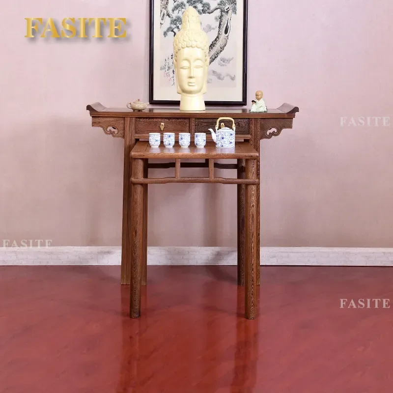 For Mahogany Solid Wood Antique Console Table Warped Head Entrance Hallway Table Buddhist Incense Stand Home Decor Furniture