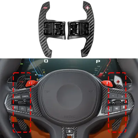 탄소 섬유 패들 시프트 시프터, BMW F30 F31 F32 F10 F20 F15 F16 G30 G20 3 4 5 시리즈 스티어링 휠 액세서리