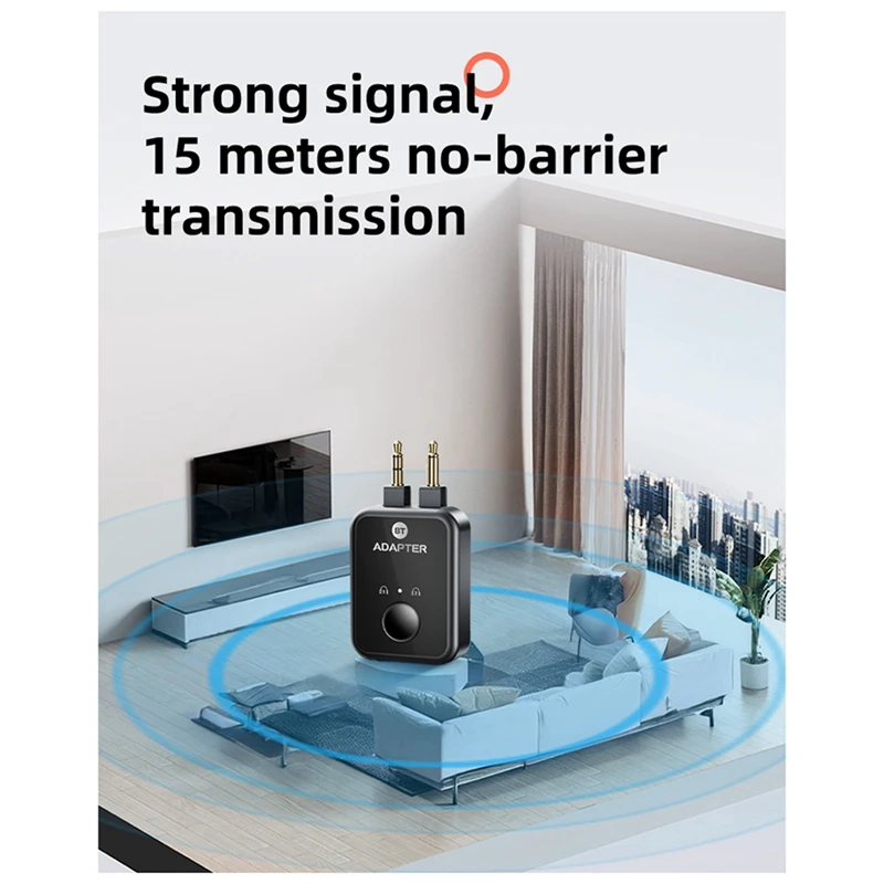 Daily New Bluetooth Launcher Two -In -One 5.3 Non -Destructive Headset Aircraft Plug Audio Conversion Adapter 3.5Mm AUX