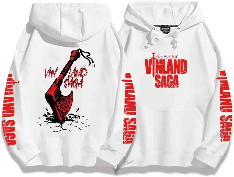 콜란퍼드 유니섹스 빈랜드 사가 후디 애니메이션 풀오버 후드티 오버사이즈 인기 상품 유니섹스 후디 고품질 고급 럭셔리 상의