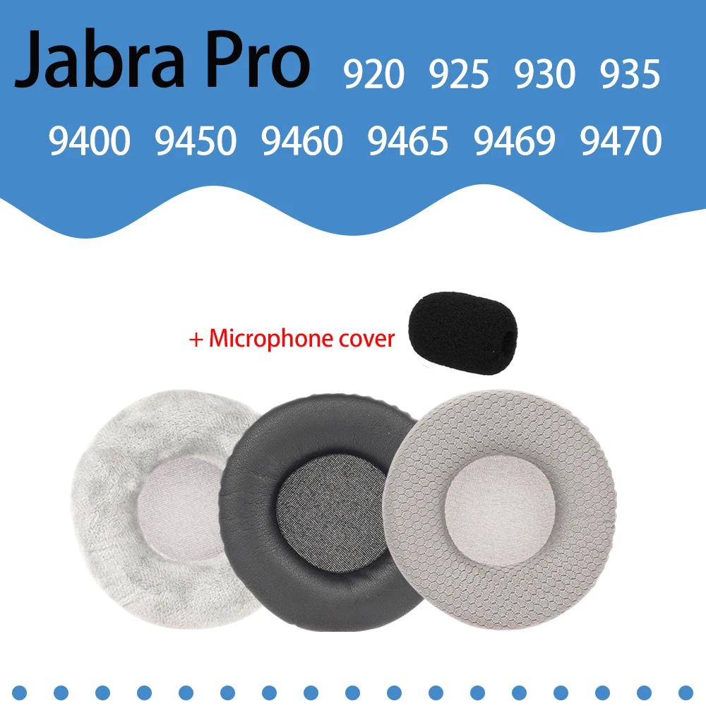 Replacement Earpads for Jabra Pro 920 925 930 935 Headphones Accessories 9400 9450 9460 9465 9469 9470 Ear Cushions Pad Cover