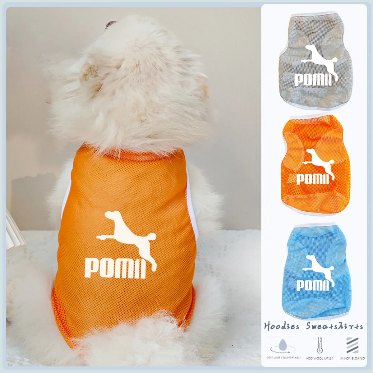 

Dog Pattern Cat/Dog Print Cat and Dog Breathable Mesh Vest Small Dog Top