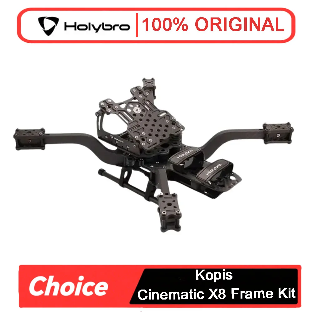 

Комплект рамок Holybro New Kopis Cinematic X8 — WB 396 мм, карбон 5 мм, комп. Воздушный блок и Caddx Vista HD VTX