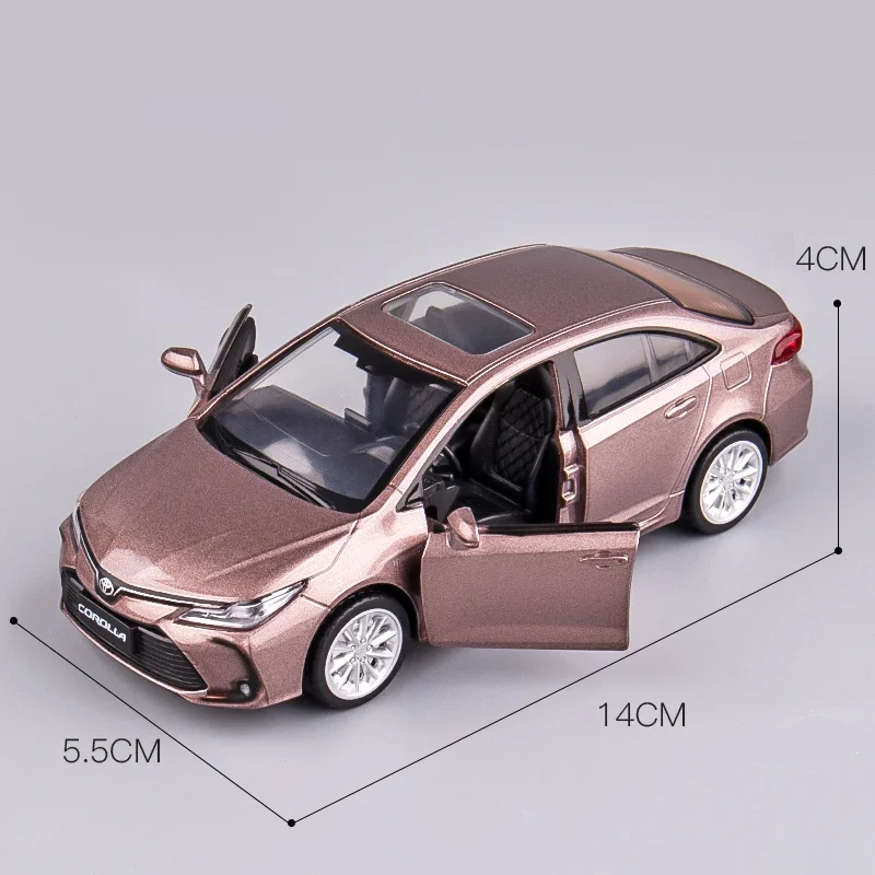 1:33 TOYOTA Corolla Hybrid Alloy Car Die Cast Toy Car Model Sound and Light Children\'s Toy Collectibles Birthday gift